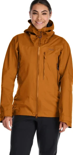 Waterproof Jackets-Rab Womens Latok Mountain GTX Jacket - Marmalade