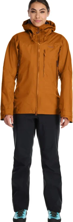 Waterproof Jackets-Rab Womens Latok Mountain GTX Jacket - Marmalade