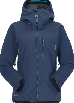 Waterproof Jackets-Rab Womens Latok Mountain GTX Jacket - Deep Ink