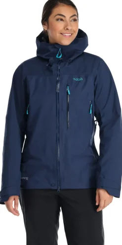 Waterproof Jackets-Rab Womens Latok Mountain GTX Jacket - Deep Ink
