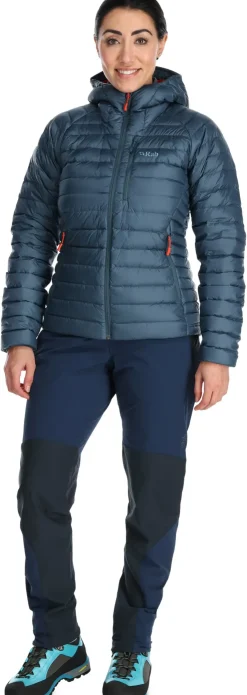 Insulated Jackets-Rab Womens Microlight Alpine Jacket - Orion Blue