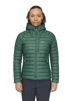 Insulated Jackets-Rab Womens Microlight Alpine Jacket - Green Slate