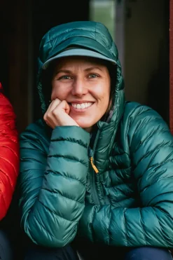 Insulated Jackets-Rab Womens Microlight Alpine Jacket - Green Slate