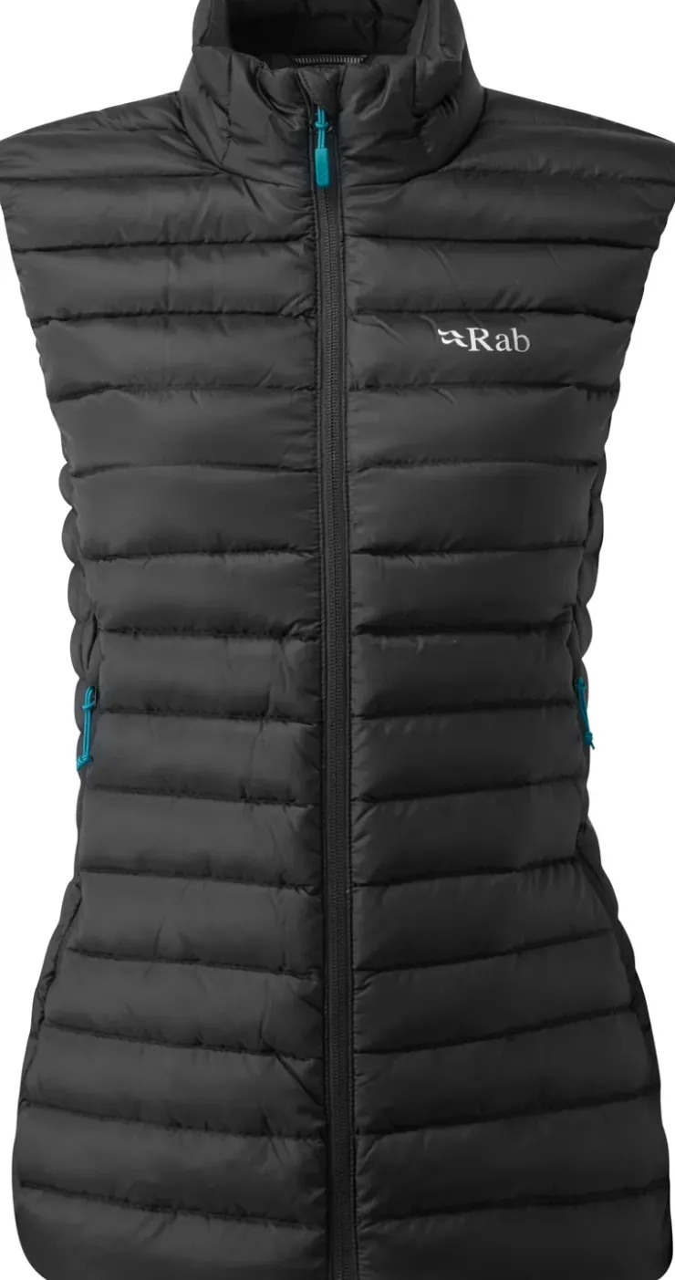 Vests & Gilets-Rab Womens Microlight Vest - Black
