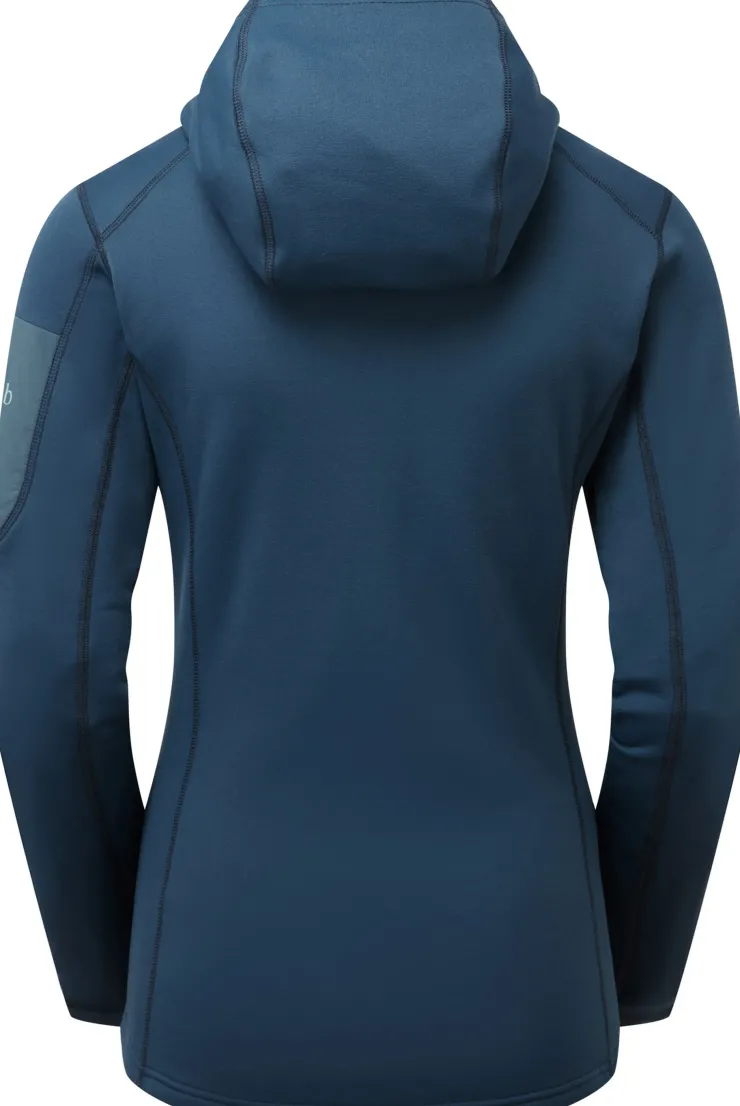 Fleece & Mid Layer-Rab Womens Modulus Hoody - Tempest Blue