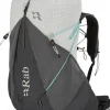 Fast & Light Rucksacks And Vests-Rab Womens Muon ND40 Rucksack - Pewter-Graphene