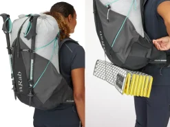 Fast & Light Rucksacks And Vests-Rab Womens Muon ND40 Rucksack - Pewter-Graphene
