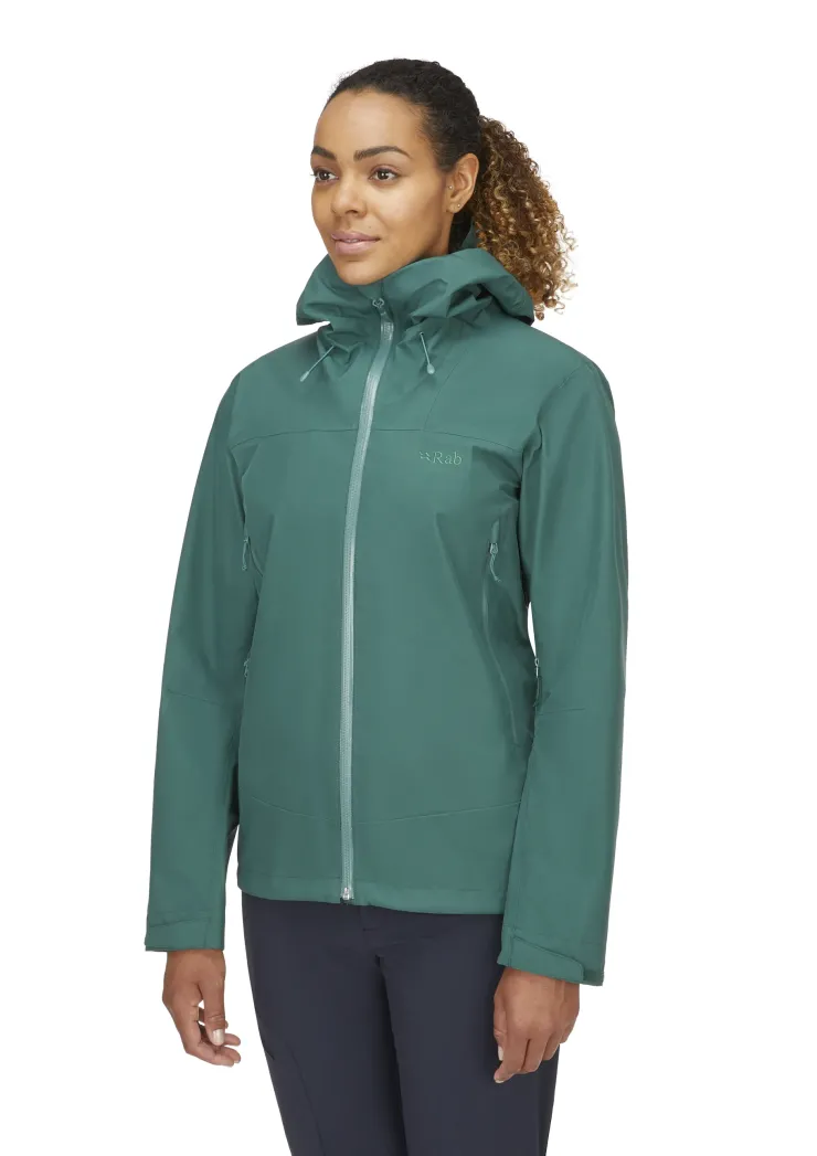 Waterproof Jackets-Rab Womens Namche GTX Jacket - Green Slate