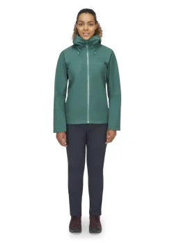 Waterproof Jackets-Rab Womens Namche GTX Jacket - Green Slate