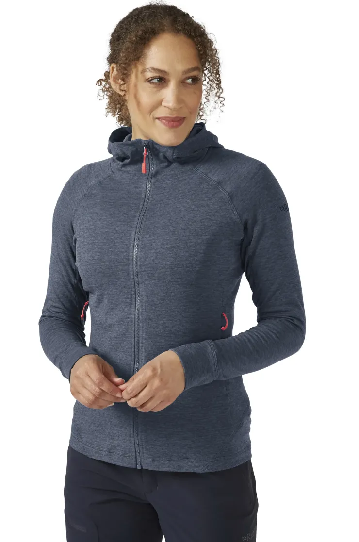Fleece & Mid Layer-Rab Womens Nexus Hoody - Steel