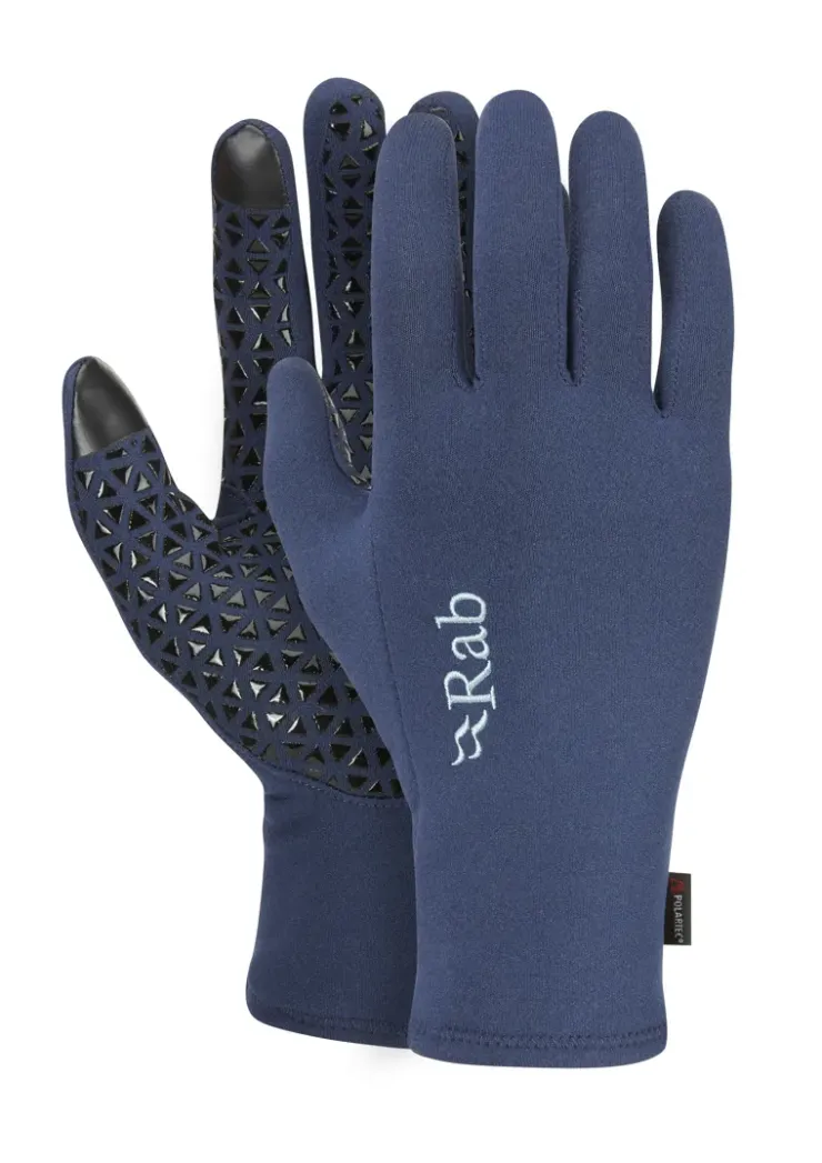 Gloves-Rab Womens Power Stretch Contact Grip Gloves - Deep Ink