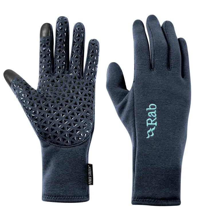 Gloves-Rab Womens Power Stretch Contact Grip Gloves - Deep Ink