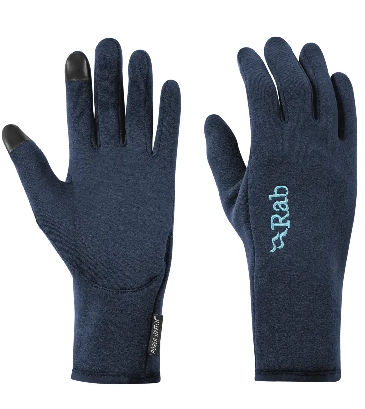 Gloves-Rab Womens Power Stretch Contact Gloves - Deep Ink
