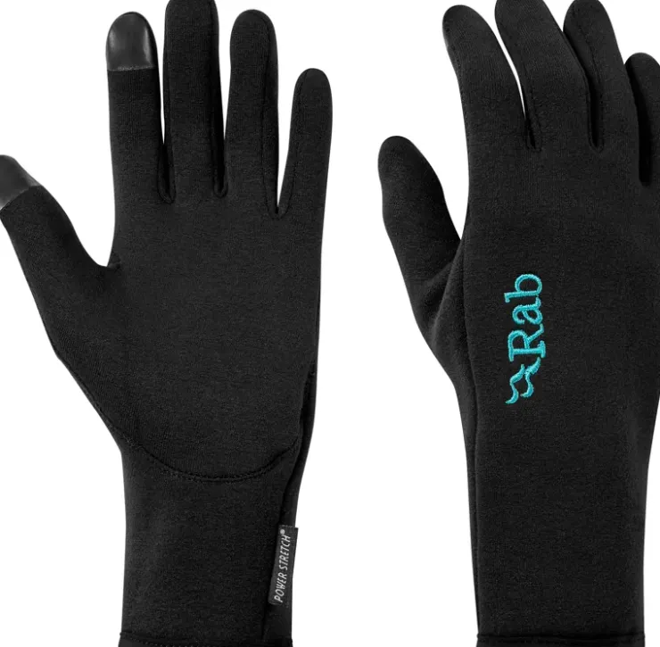 Gloves-Rab Womens Power Stretch Contact Gloves - Black
