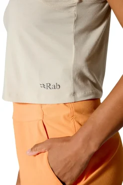T-Shirts & Baselayers-Rab Womens Rivelin Crop Tank - Pebble