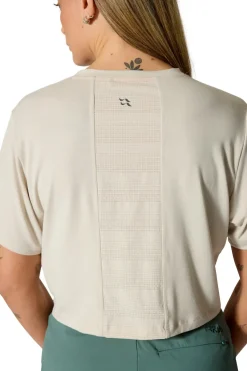 T-Shirts & Baselayers-Rab Womens Rivelin Crop Tee - Pebble