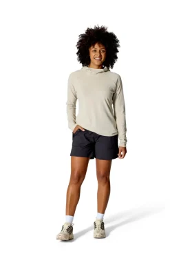 Fleece & Mid Layer-Rab Womens Rivelin Hoody - Pebble