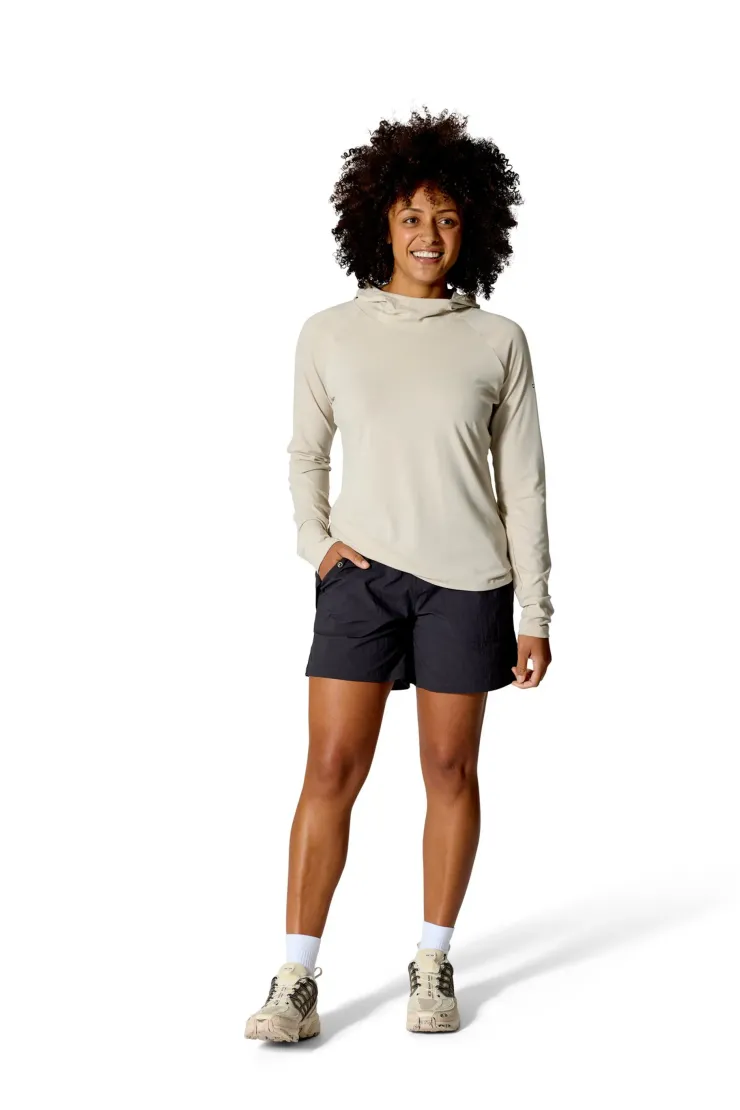 Fleece & Mid Layer-Rab Womens Rivelin Hoody - Pebble