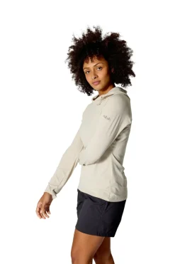 Fleece & Mid Layer-Rab Womens Rivelin Hoody - Pebble
