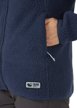 Fleece & Mid Layer-Rab Womens Shearling Hoody - Deep Ink