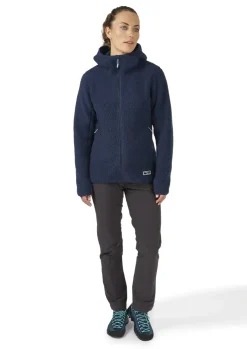 Fleece & Mid Layer-Rab Womens Shearling Hoody - Deep Ink
