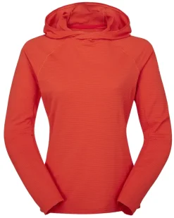Fleece & Mid Layer-Rab Womens Sonic Hoody - Red Grapefruit