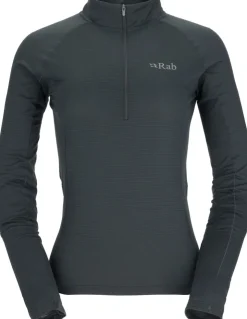 T-Shirts & Baselayers-Rab Womens Sonic Long Sleeved Zip-T - Beluga