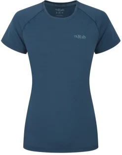 T-Shirts & Baselayers-Rab Womens Sonic Short Sleeved Tee - Tempest Blue