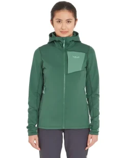 Fleece & Mid Layer-Rab Womens Superflux Hoody - Green Slate