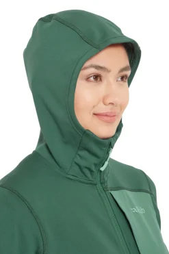 Fleece & Mid Layer-Rab Womens Superflux Hoody - Green Slate