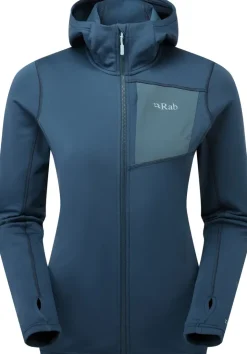 Fleece & Mid Layer-Rab Womens Superflux Hoody - Tempest Blue