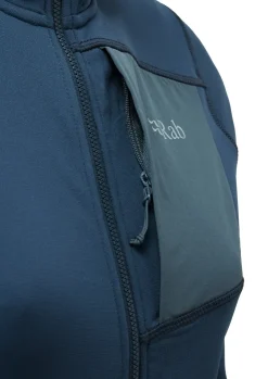 Fleece & Mid Layer-Rab Womens Superflux Hoody - Tempest Blue