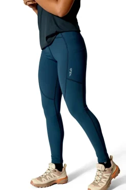 Trousers & Leggings-Rab Womens Torque Tights - Tempest Blue