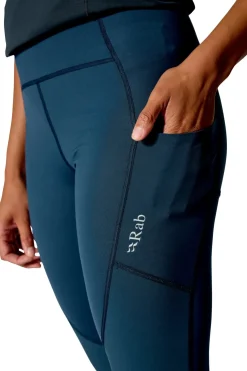 Trousers & Leggings-Rab Womens Torque Tights - Tempest Blue