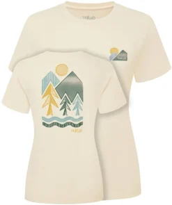T-Shirts & Baselayers-Rab Womens Tuku Vista Tee - Ecru