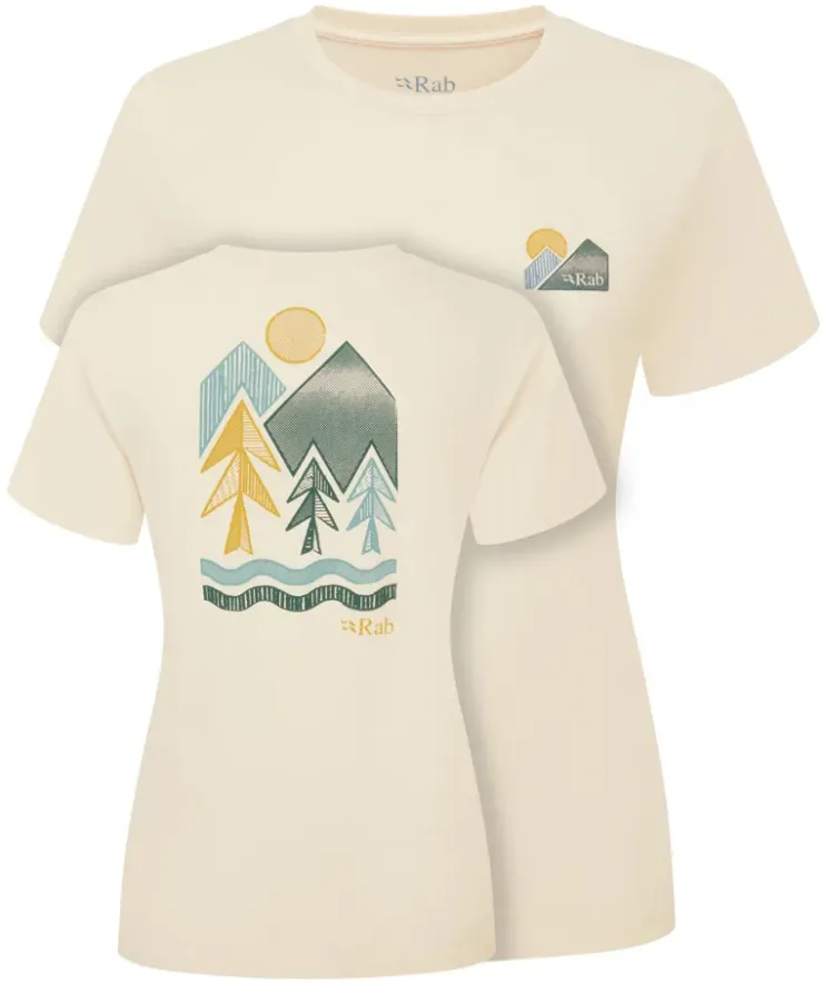T-Shirts & Baselayers-Rab Womens Tuku Vista Tee - Ecru