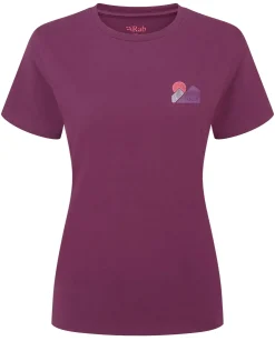 T-Shirts & Baselayers-Rab Womens Tuku Vista Tee - Mulberry
