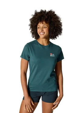 T-Shirts & Baselayers-Rab Womens Tuku Vista Tee - Orion Blue