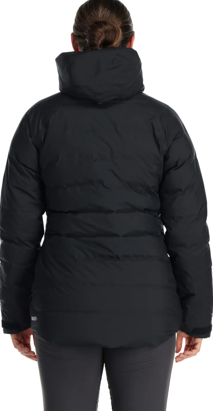 Insulated Jackets-Rab Womens Valiance Jacket - Black - Aquamarine