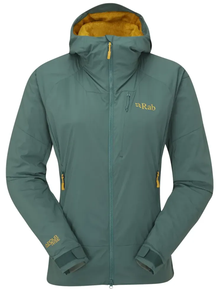 Softshell Jackets-Rab Womens Vapour-Rise Summit Jacket - Green Slate