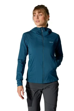 Insulated Jackets-Rab Womens Xenair Alpine Flex Jacket - Tempest Blue