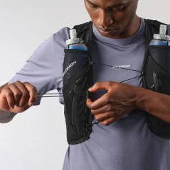 Fast & Light Rucksacks And Vests-Salomon ADV Skin 12 Running Vest Set - Black