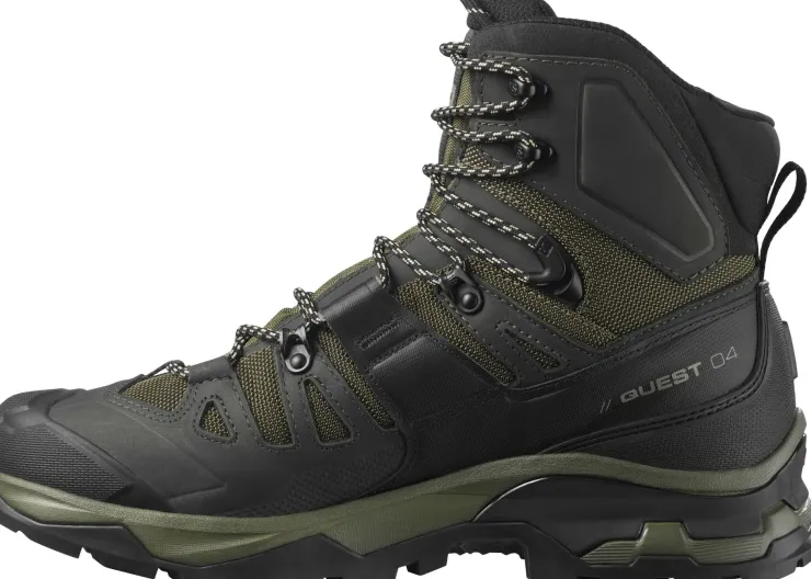 Hiking Shoes & Boots|Hiking Boots-Salomon Mens Quest 4 GTX Boots - Olive Night-Peat-Safari
