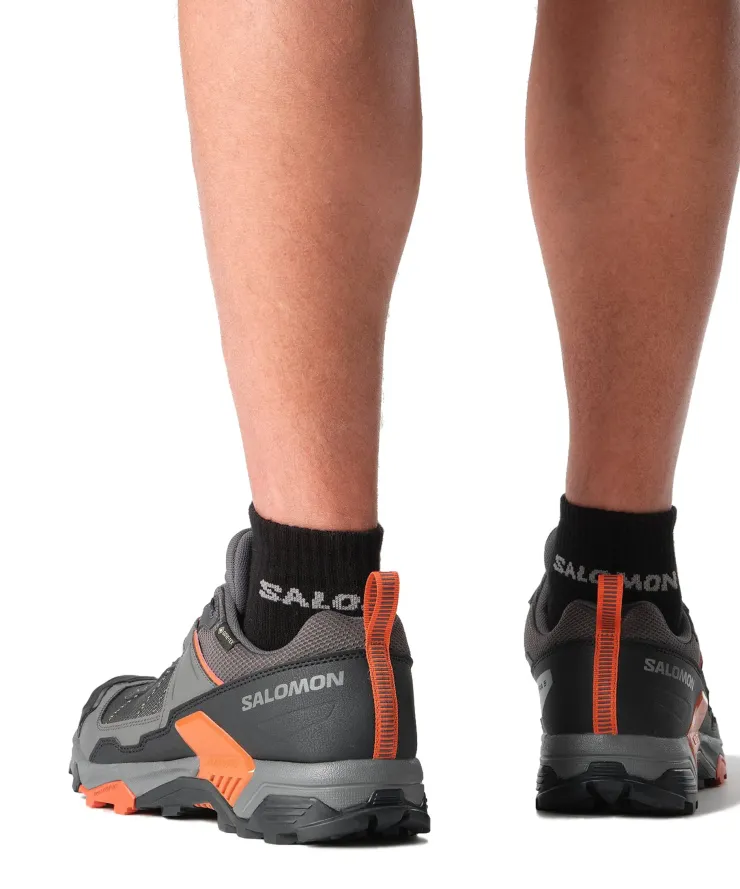 Hiking Shoes & Boots|Walking Shoes-Salomon Mens X Ultra 5 GTX Shoe - Asphalt-Castlerock-Burnt Ochre