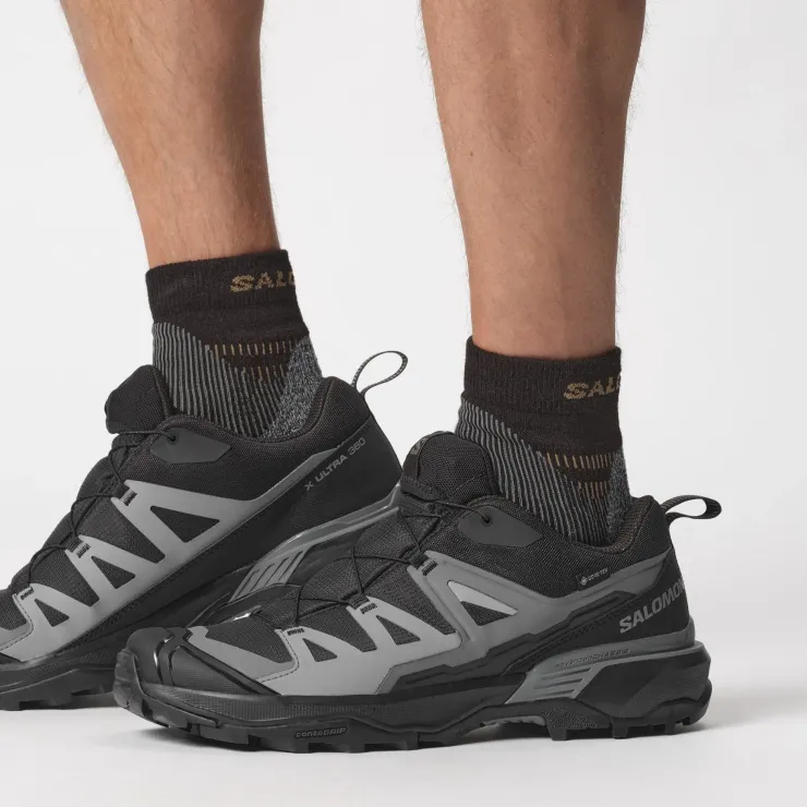 Walking Shoes-Salomon Mens X Ultra 360 GTX Shoes - Black-Magnet-Quiet Shade