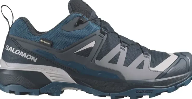 Hiking Shoes & Boots|Walking Shoes-Salomon Mens X Ultra 360 GTX Shoes - Carbon-India Ink-Deep Dive