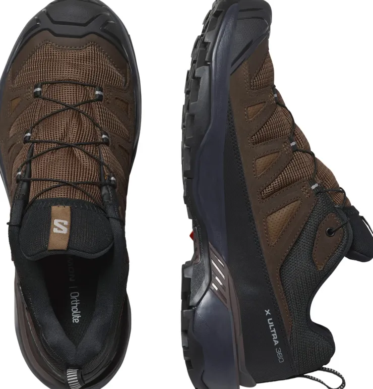 Hiking Shoes & Boots|Walking Shoes-Salomon Mens X Ultra 360 LTR GTX Shoes - Dark Earth-Delicioso-Sharkskin