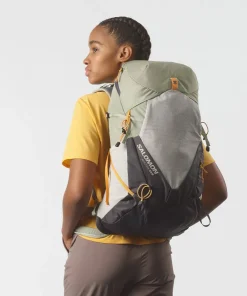 Day Packs-Salomon Womens Aerotrek 28 Rucksack - Seagrass-Silver Cloud-Nine Iron