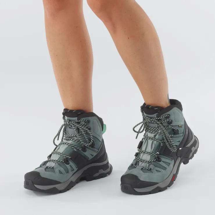 Hiking Shoes & Boots|Hiking Boots-Salomon Womens Quest 4 GTX Boots - Slate-Trooper-Opal Blue