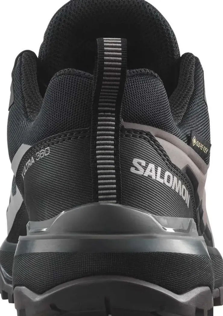 Hiking Shoes & Boots|Walking Shoes-Salomon Womens X Ultra 360 GTX Shoes - Black-Plum Kitten-Shale